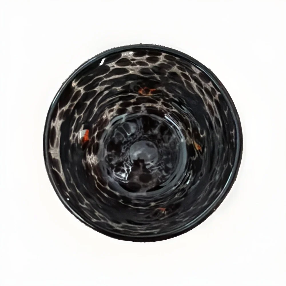 Anthropologie  Mystic Icon Juice Glass Candy Corn Black 17 Oz New